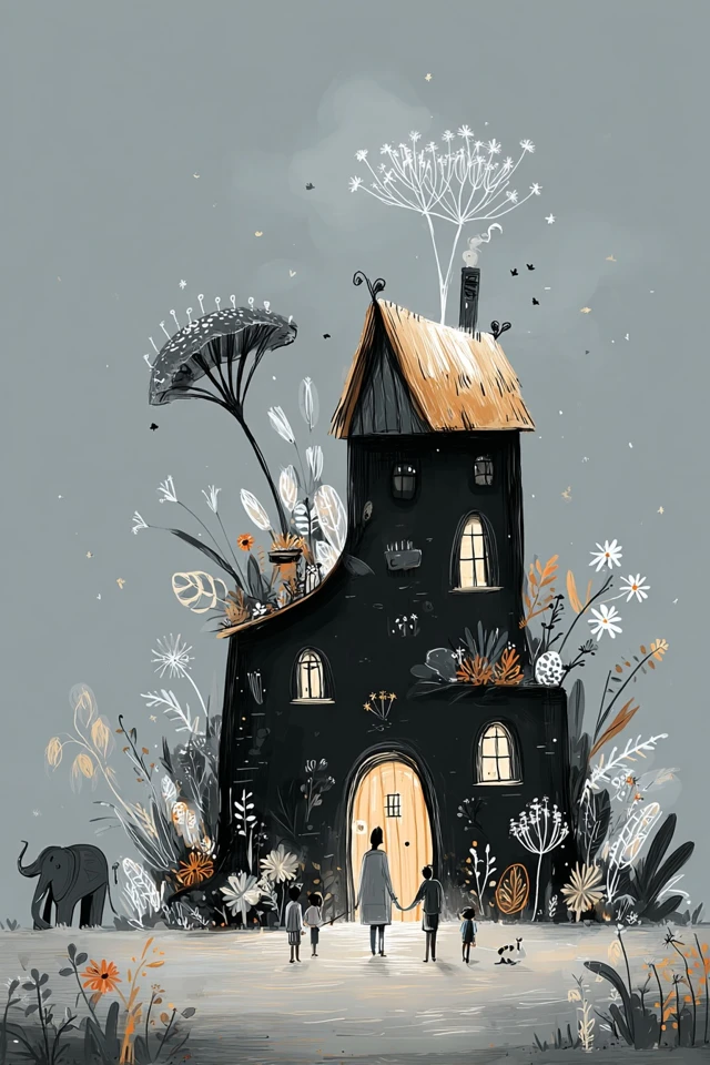 Whimsical Dreams in Monochrome - Image 6