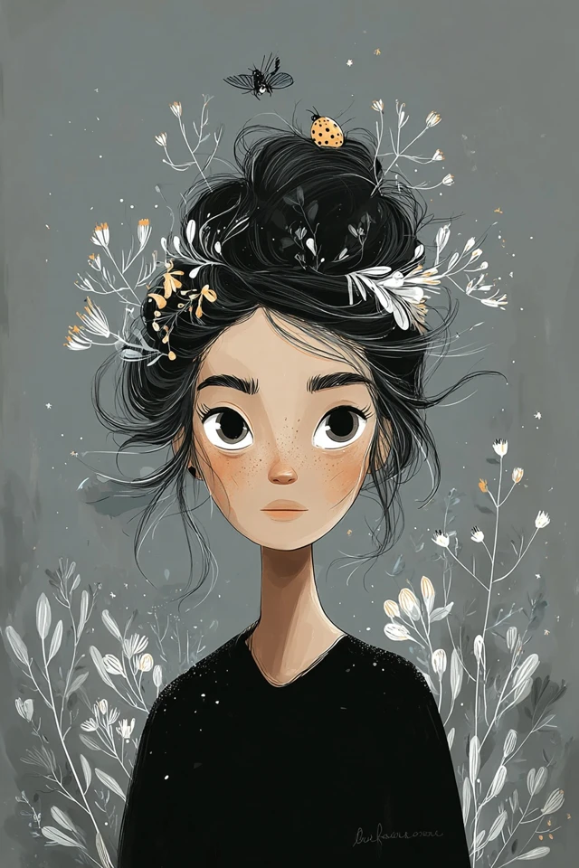 Whimsical Dreams in Monochrome - Image 1
