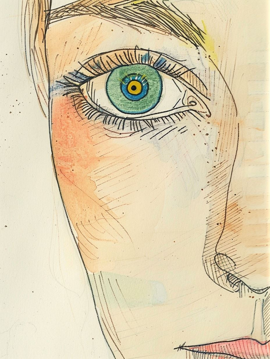 Ethereal Ink and Watercolor Portraits - Image 1
