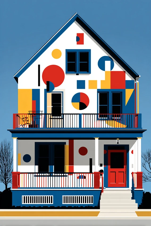 Geometric Abstractions in Primary Colors - Image 6