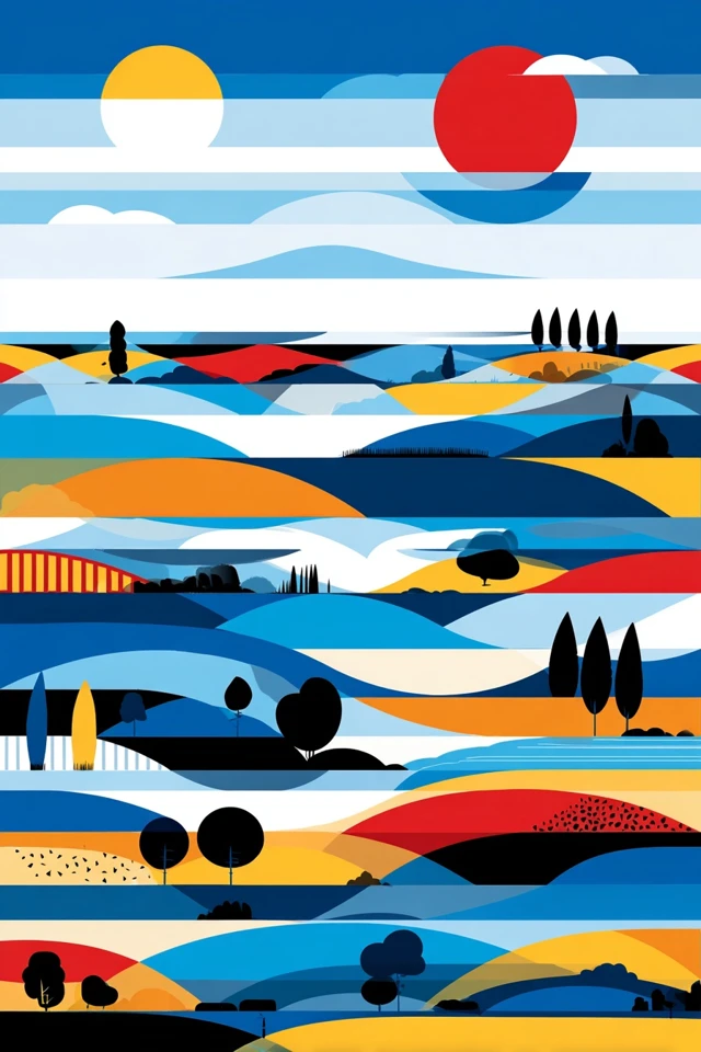Geometric Abstractions in Primary Colors - Image 2