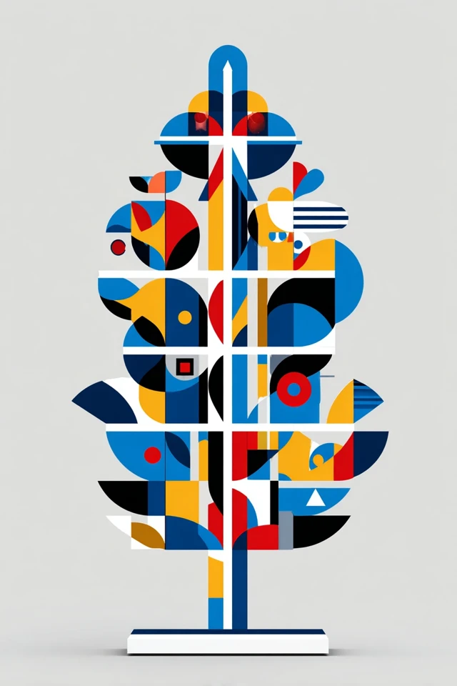 Geometric Abstractions in Primary Colors - Image 5