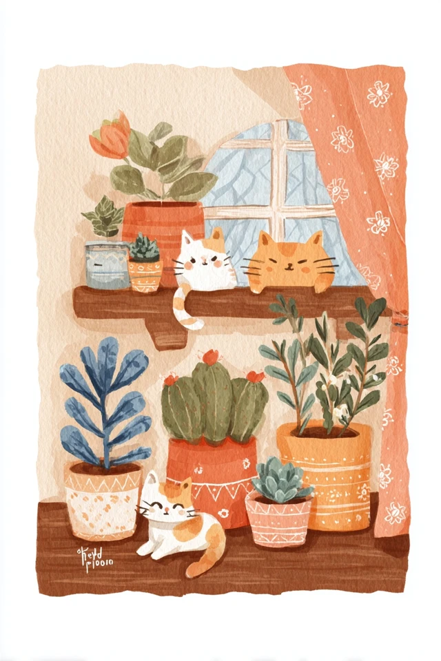 Whimsical Warmth Illustration Set - Image 3