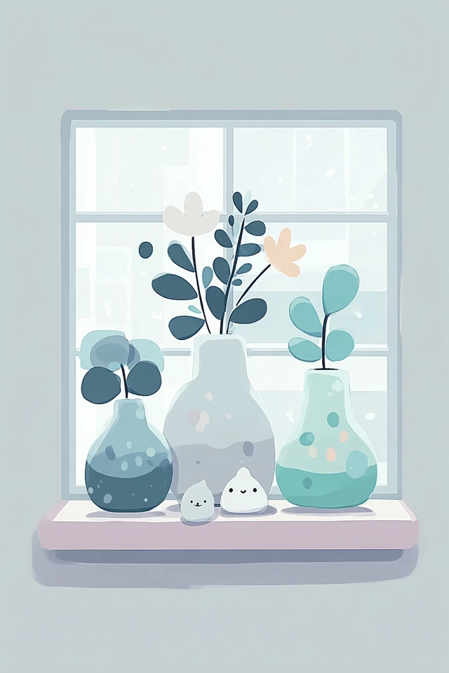 Serene Moments in Pastel Blue - Image 3