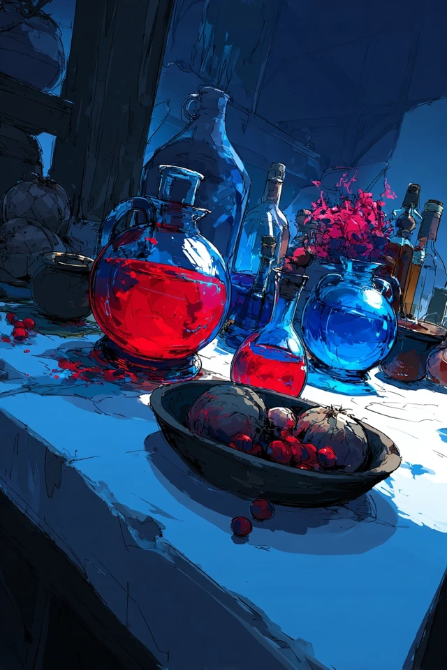 Crimson Shadows and Azure Dreams - Image 3