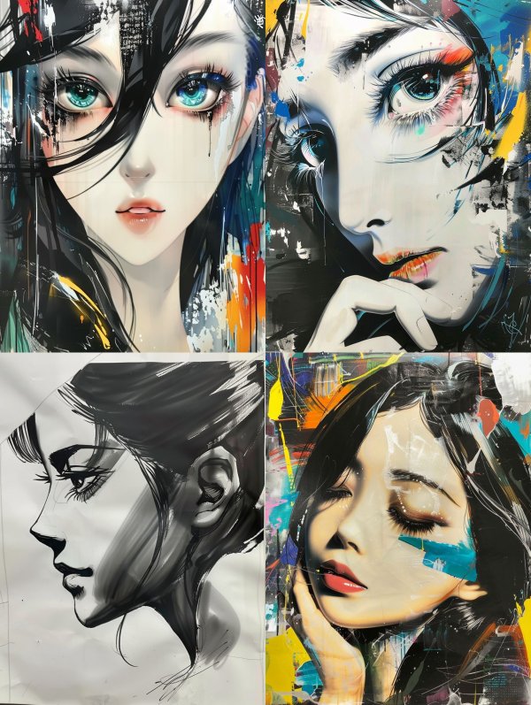 Ethereal Gazes: A Fusion of Modern Art