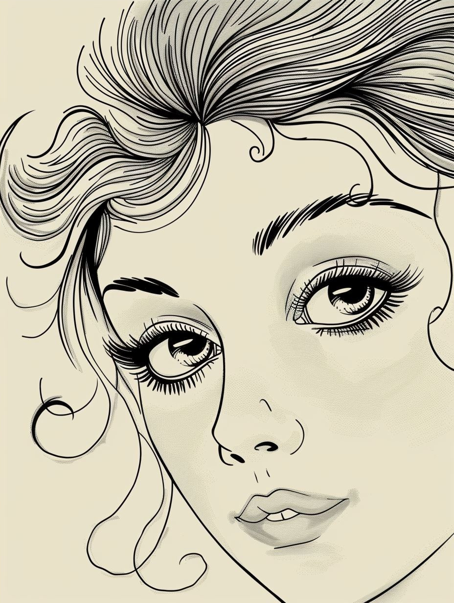 Elegant Hand Drawn Female Portraits - Image 4