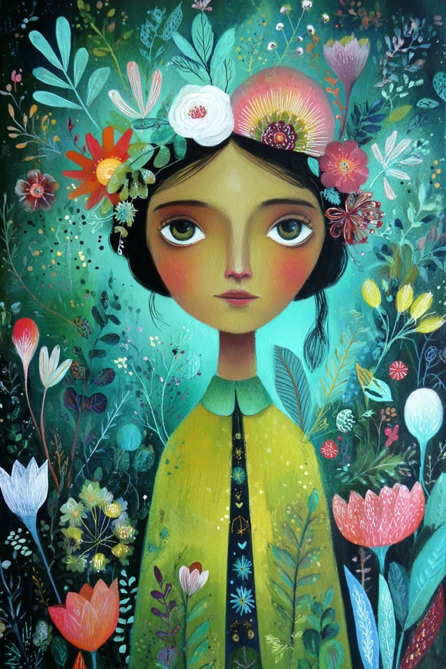 Whimsical Garden Dreams Art Collection - Image 1