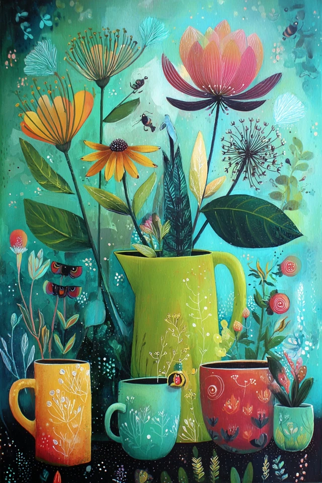 Whimsical Garden Dreams Art Collection - Image 3
