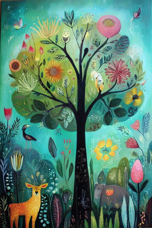 Whimsical Garden Dreams Art Collection - Image 5