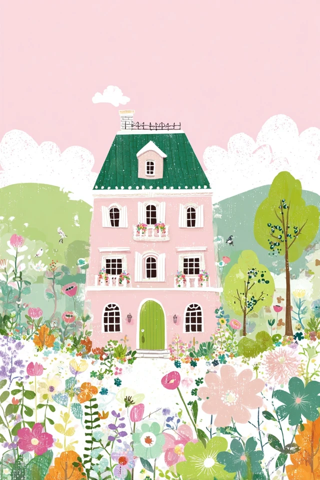 Whimsical Pastel Dreams Illustration - Image 6