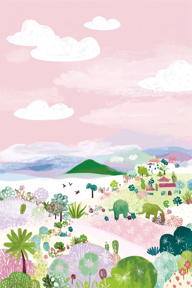 Whimsical Pastel Dreams Illustration - Image 2