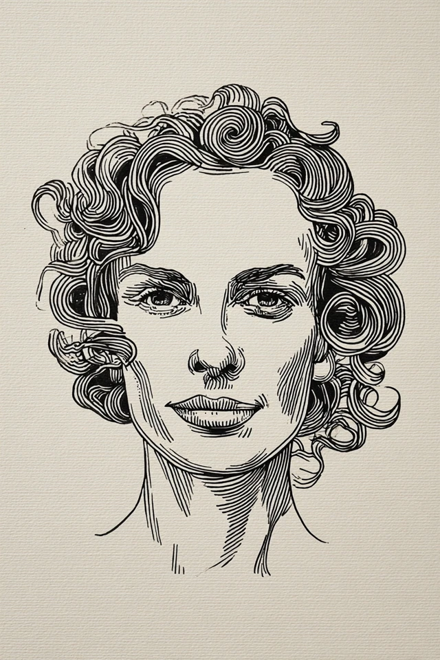 Ink Swirl Portrait