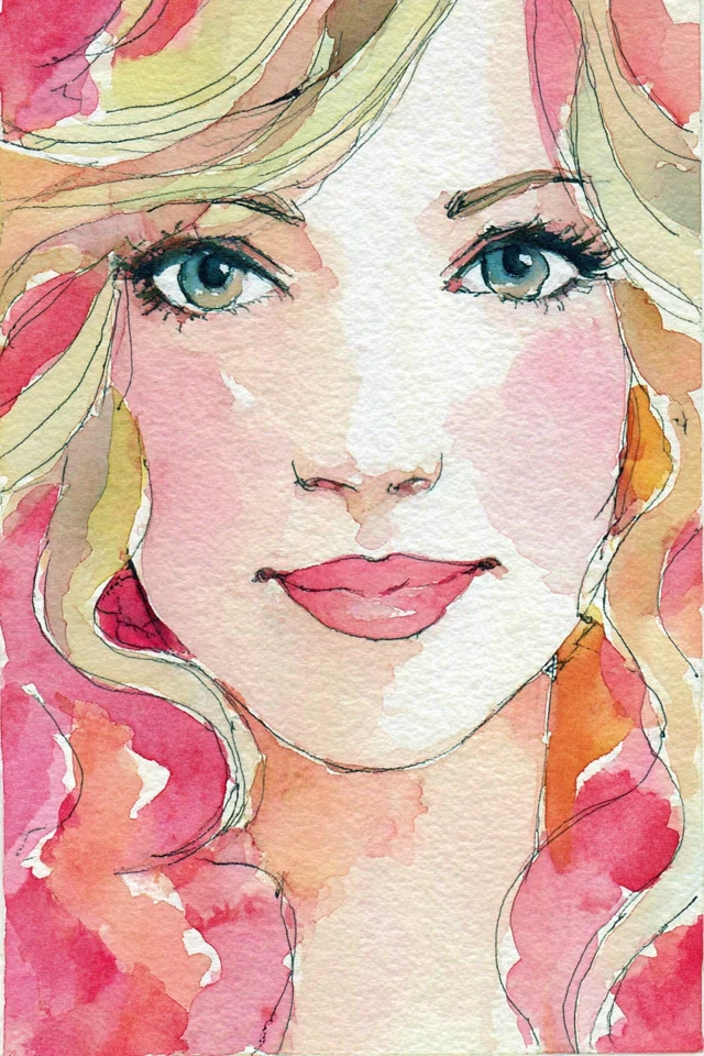 Blossoms and Brews Watercolor Collage - Image 1