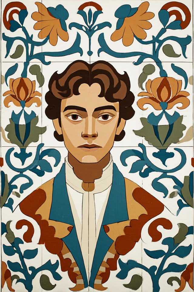 Art Nouveau Floral Portrait