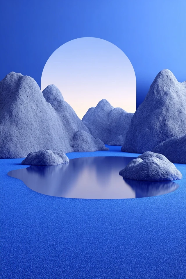 Azure Minimalist Muse - Image 2