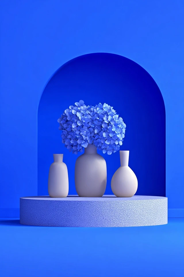 Azure Minimalist Muse - Image 3