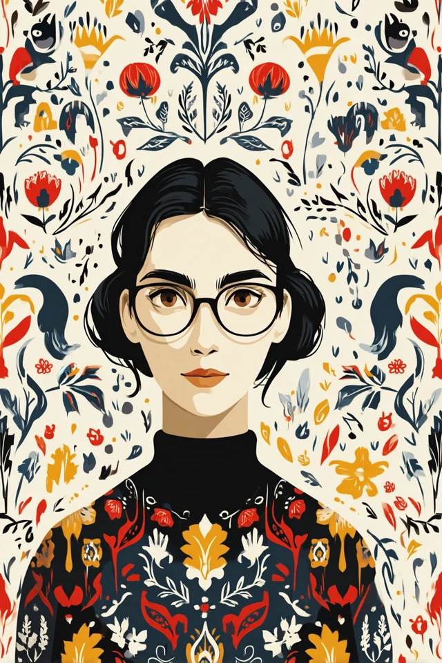 Botanical Folk Portrait - Image 1