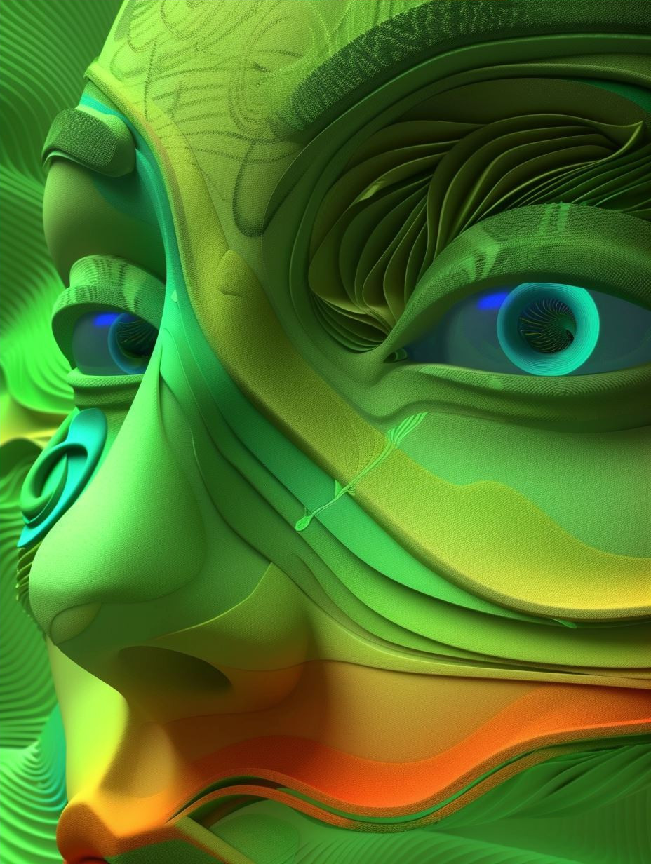 Ethereal Neon Green Portraits - Image 4