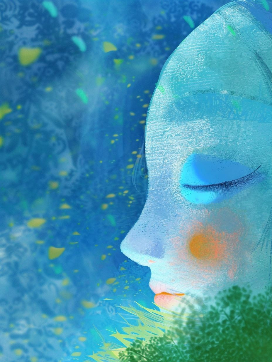 Ethereal Dreams in Azure Hues - Image 1
