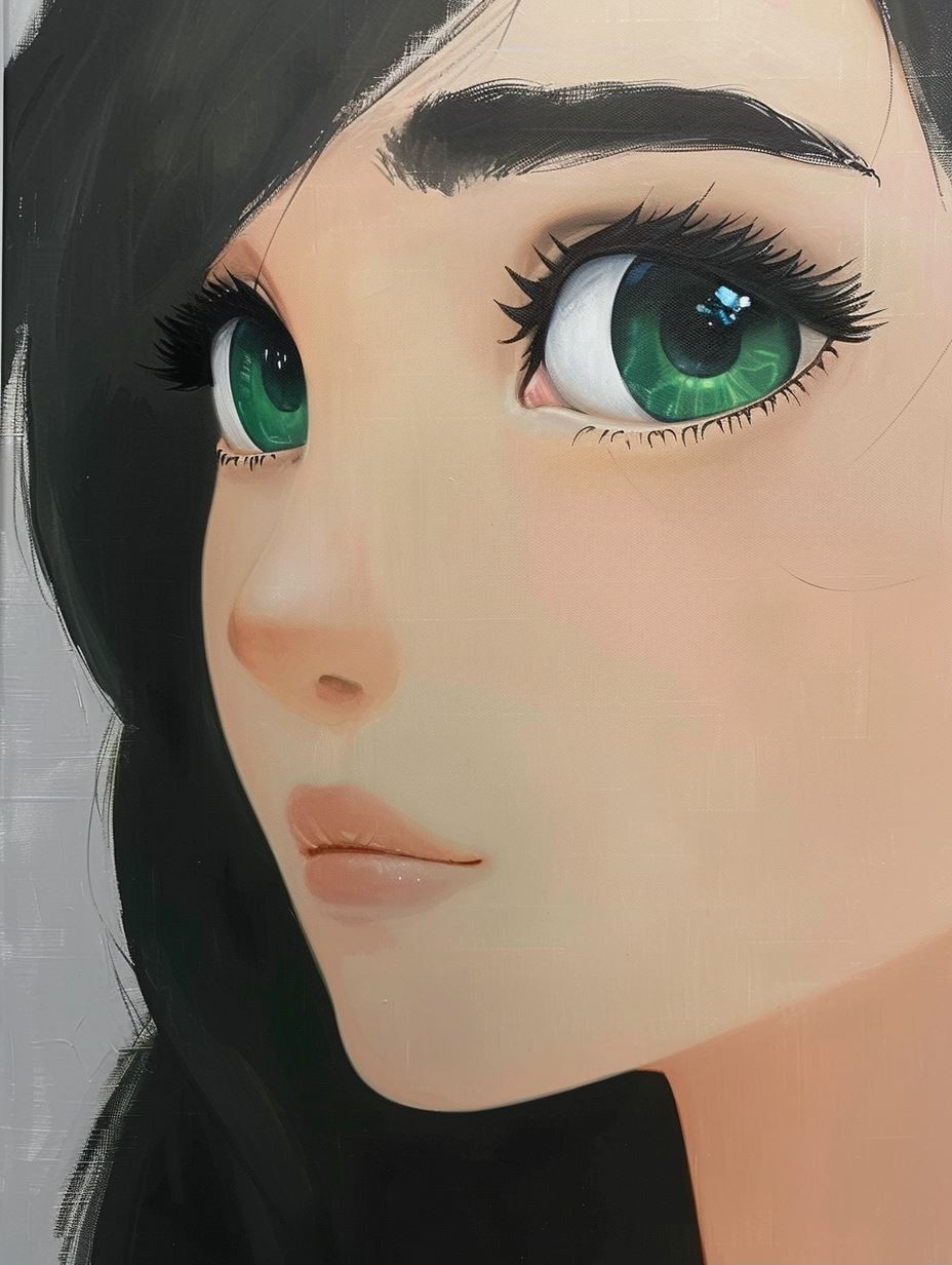 Ethereal Gazes: A Digital Portrait Study - Image 2