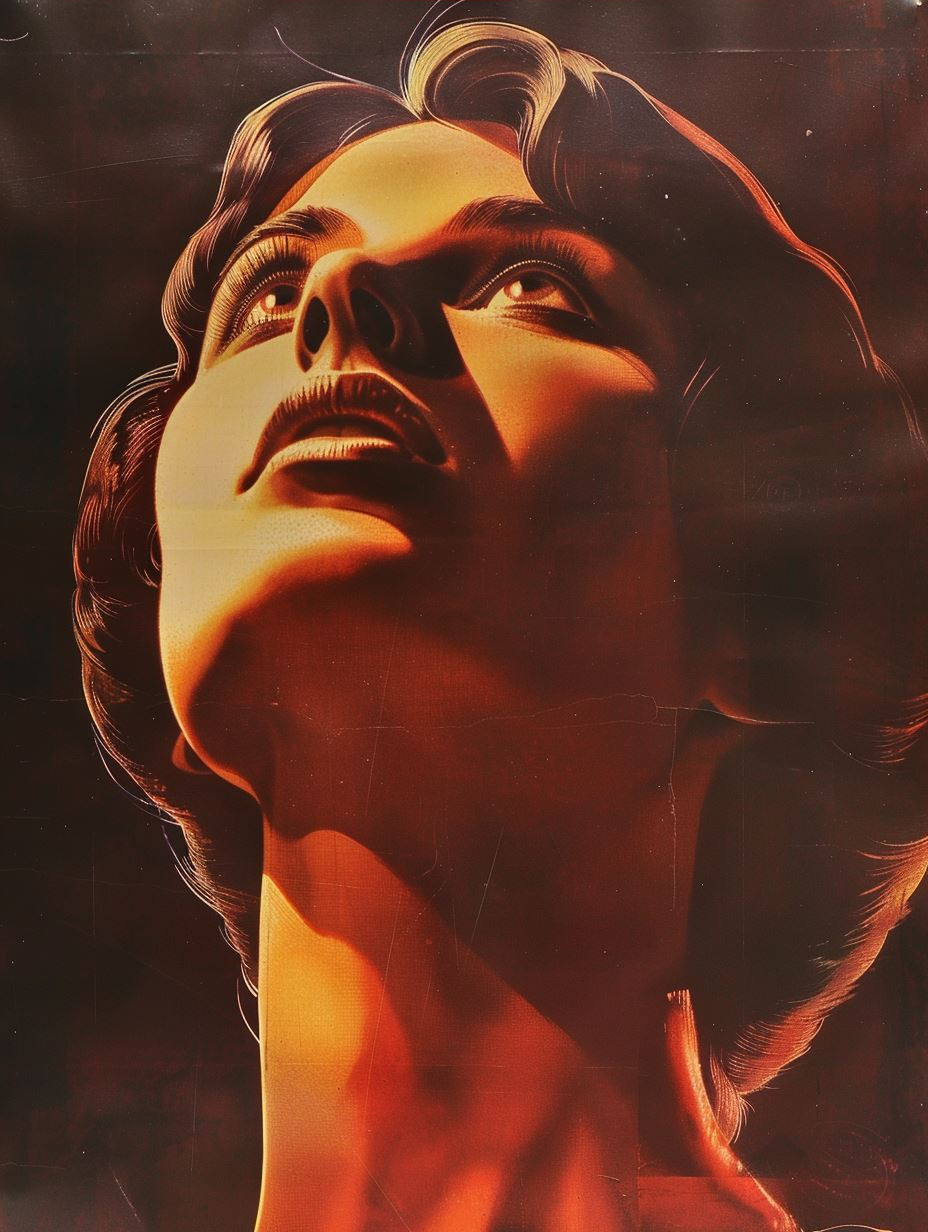 Noir Cinematic Floral Gaze - Image 3