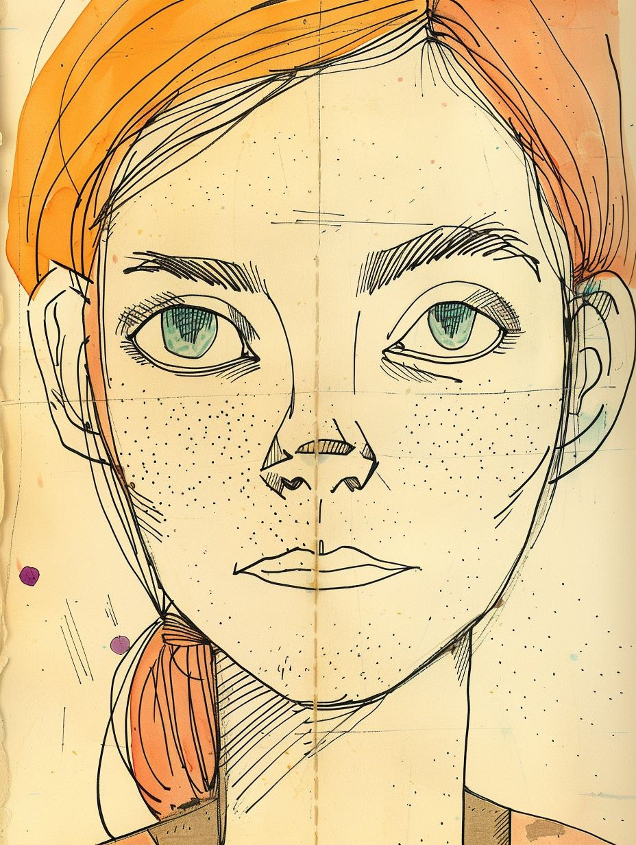 Experimental Portrait Sketch Studies - Image 1