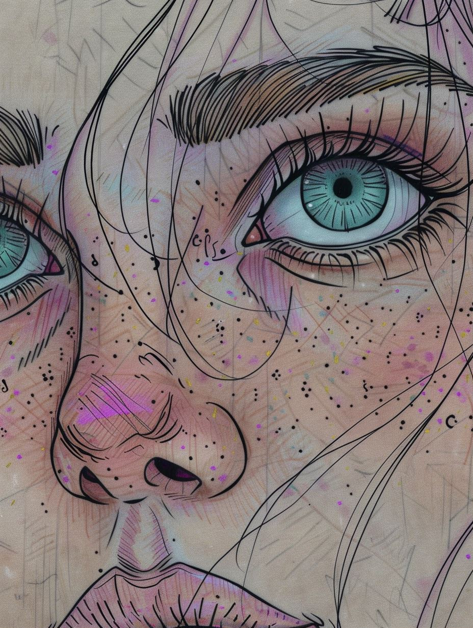 Ethereal Ink and Pastel Gaze - Image 1