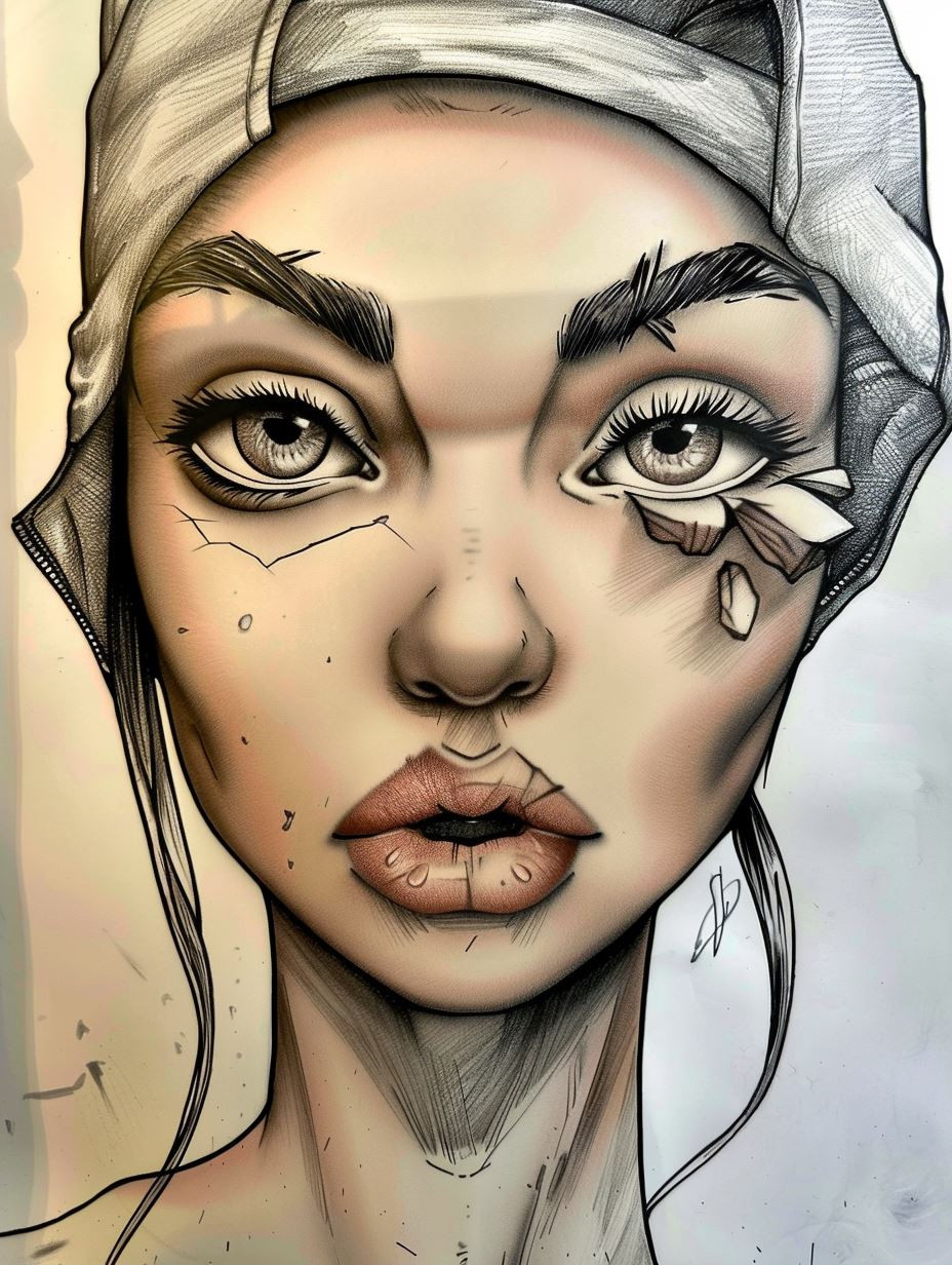 Hyper-Realistic Stylized Portrait Art - Image 2
