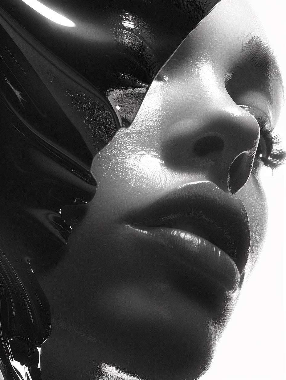 Liquid Chrome Ethereal Portrait - Image 4