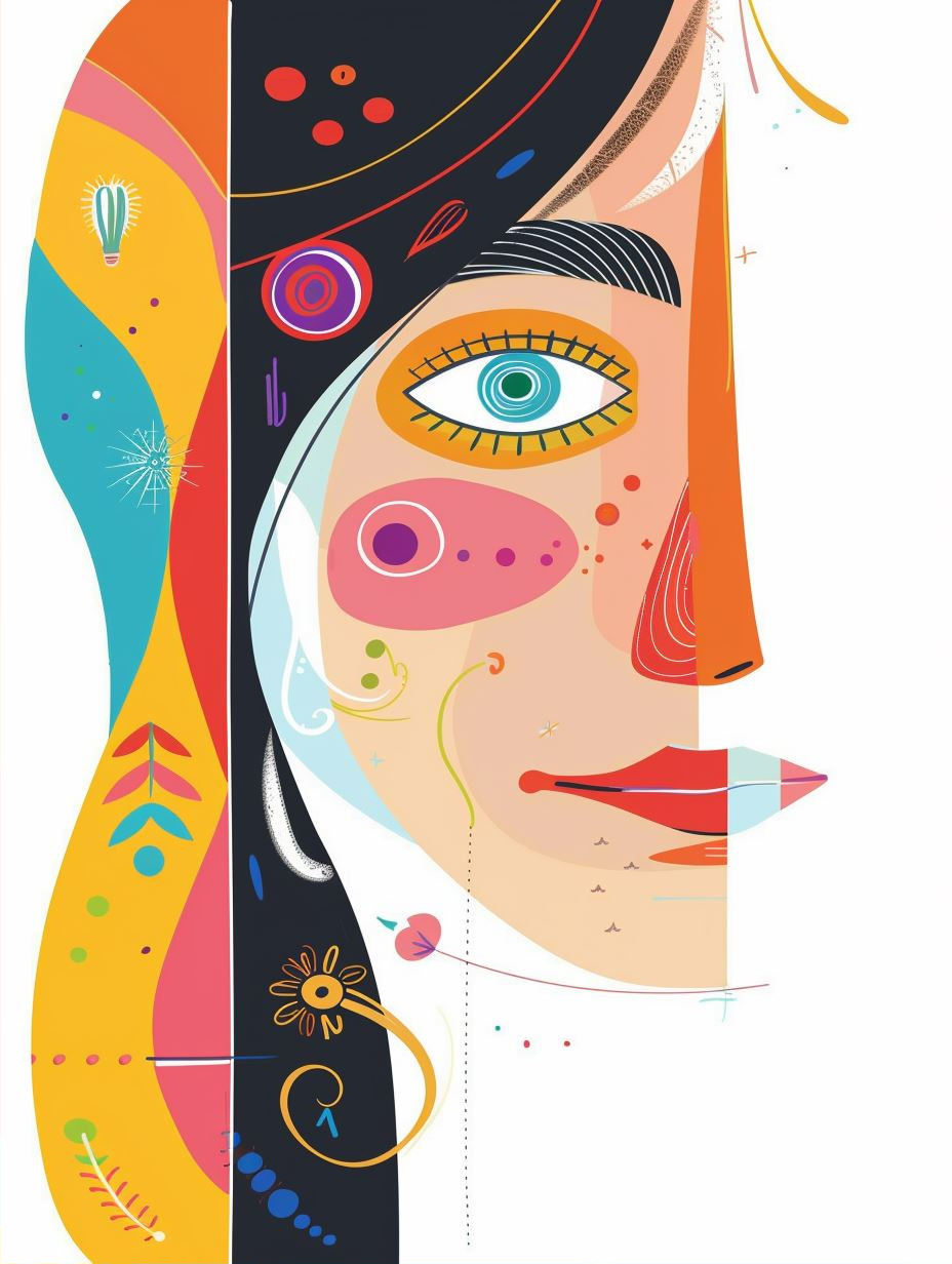 Faces of Imagination: A Colorful Quartet - Image 2