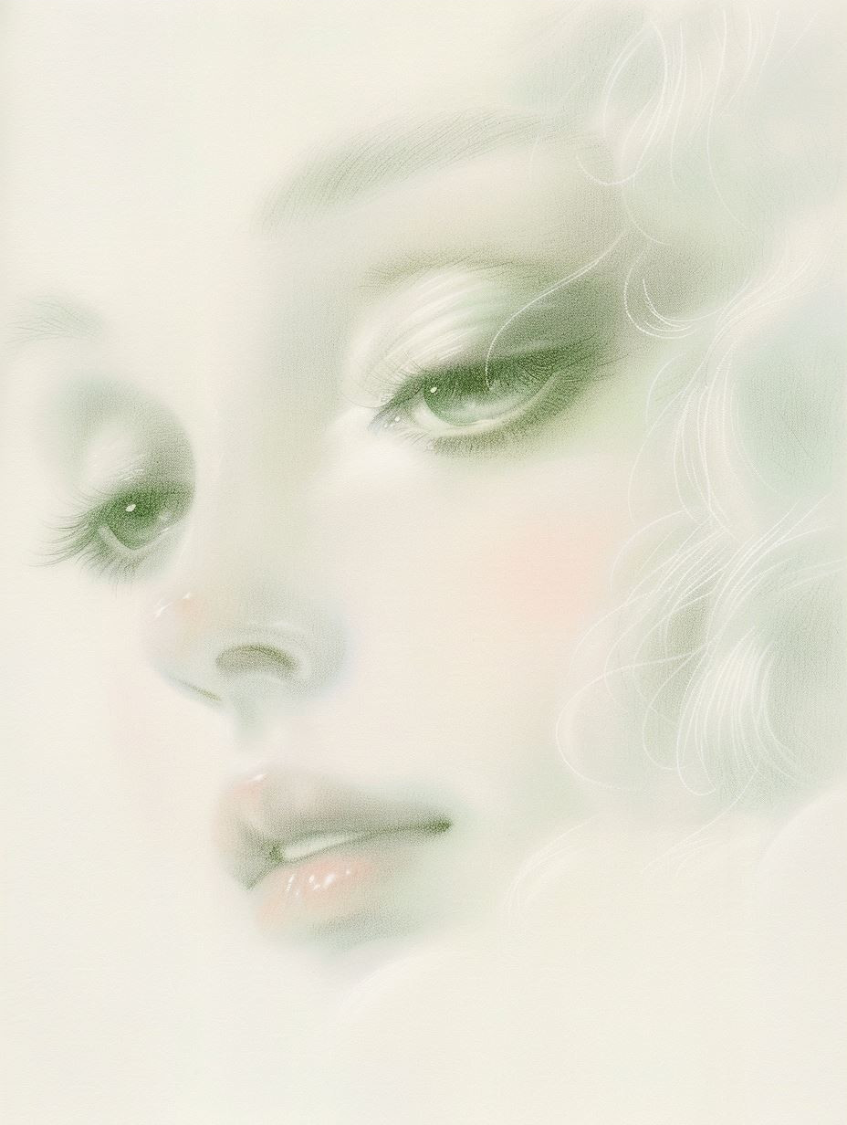 Ethereal Green-Eyed Maiden Portraits - Image 3