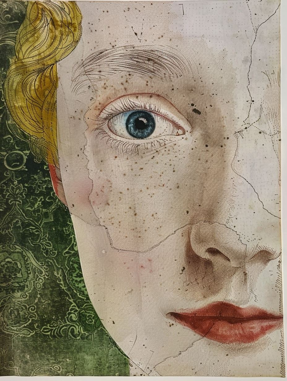 Fragmented Gaze of Vintage Ink - Image 1