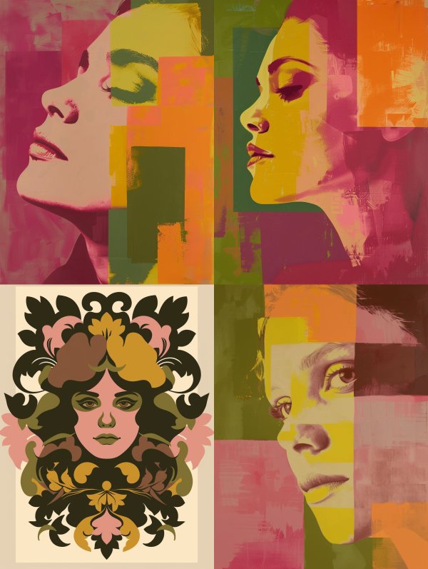 Chromatic Visions of Feminine Grace