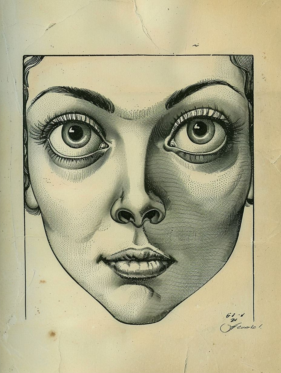 Vintage Stipple Ink Portrait - Image 2