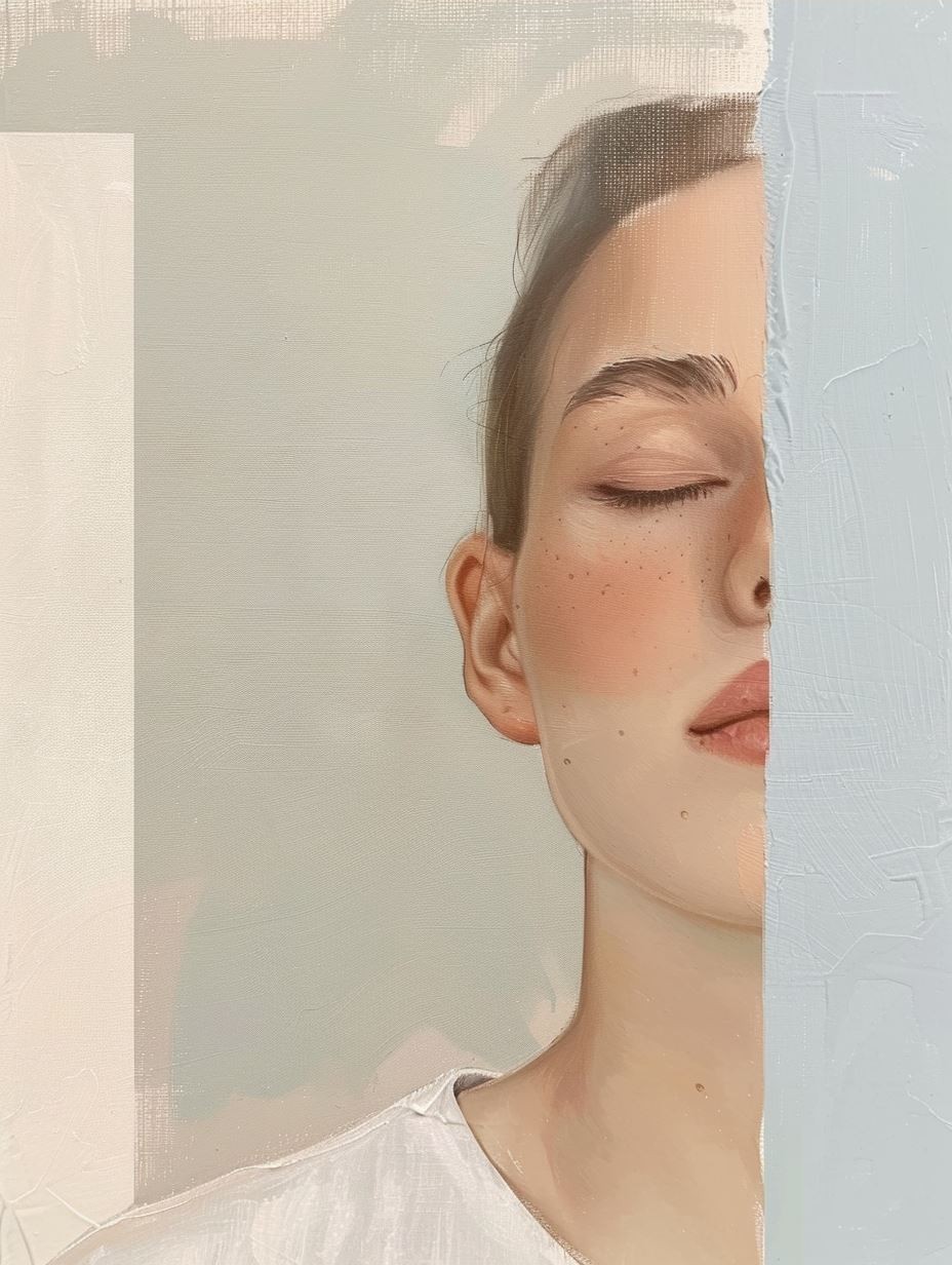 Ethereal Canvas Portrait Study - Image 4