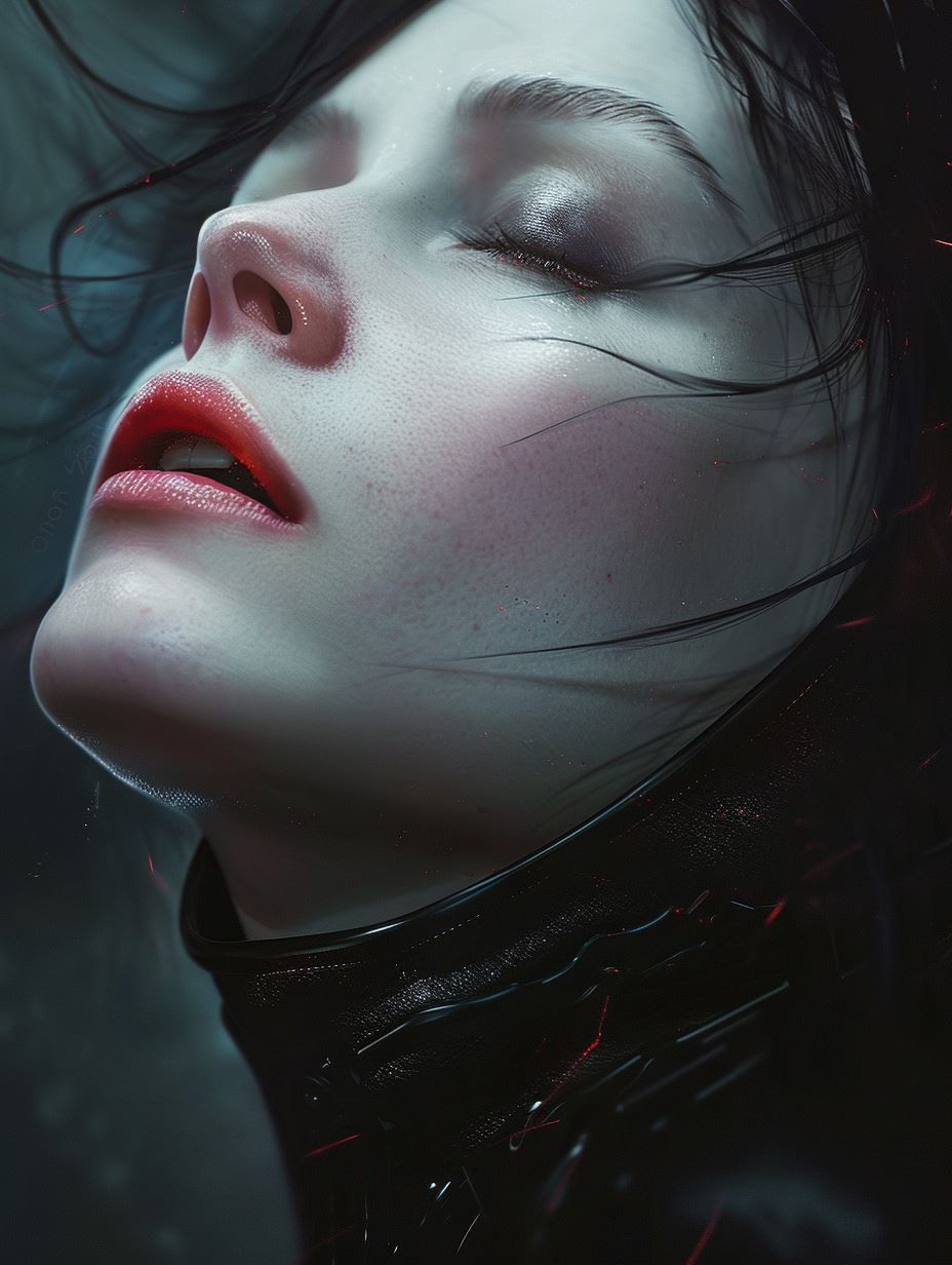 Ethereal Shadows: A Study in Dark Beauty - Image 1