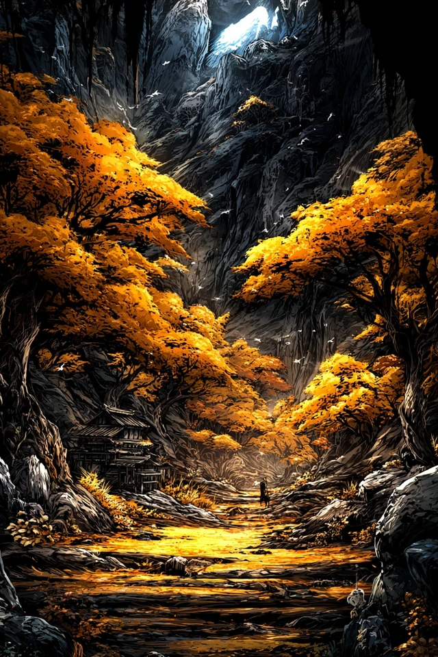 Golden Hues of Fantasy and Fire - Image 2