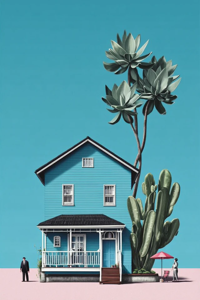 Azure Surrealist Elegance - Image 6