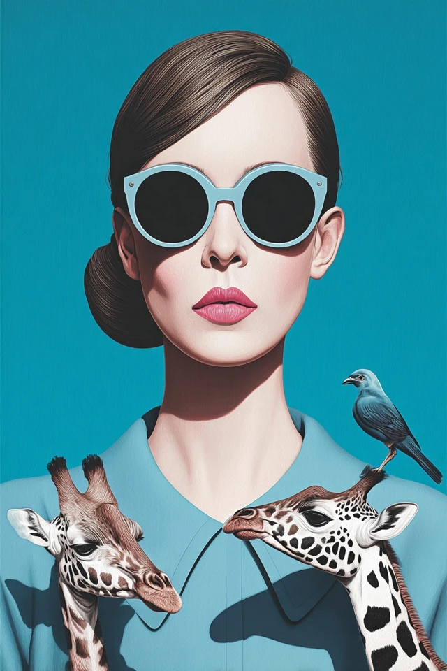 Azure Surrealist Elegance - Image 1