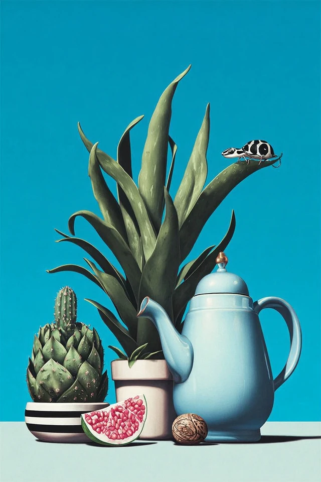Azure Surrealist Elegance - Image 3