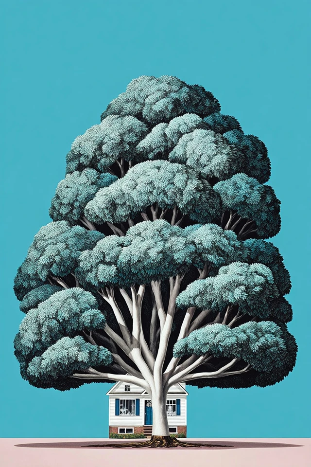 Azure Surrealist Elegance - Image 5