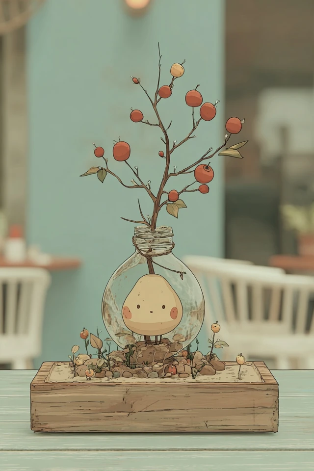Cozy Cafe Anime Portrait - Image 3