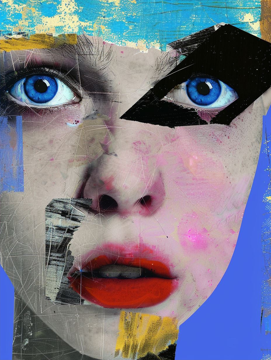Fragmented Psyche Mixed Media Portrait - Image 2