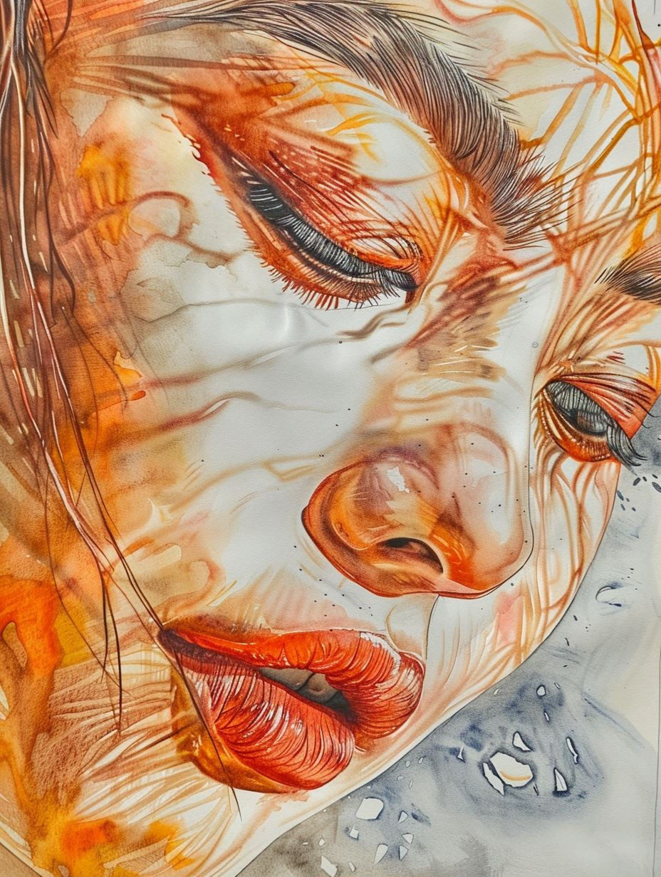 Ethereal Warmth Expressive Portraiture - Image 1