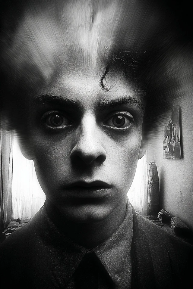 Haunting Monochrome Gaze - Image 1