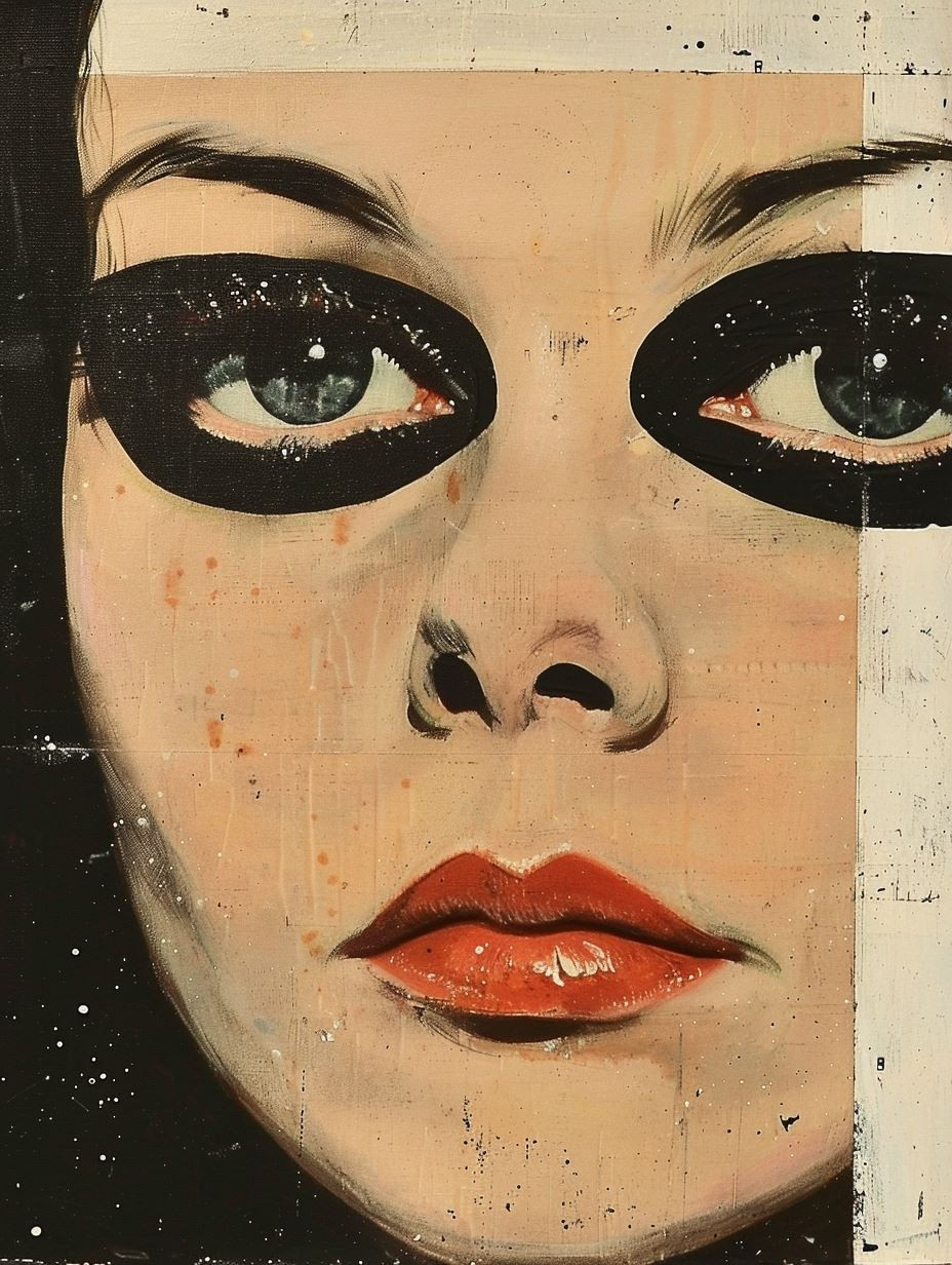 Vintage Pop Art Portrait Collage - Image 3
