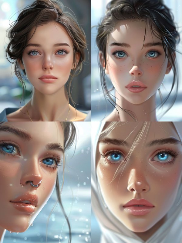 Ethereal Gaze: A Study in Blue Eyes