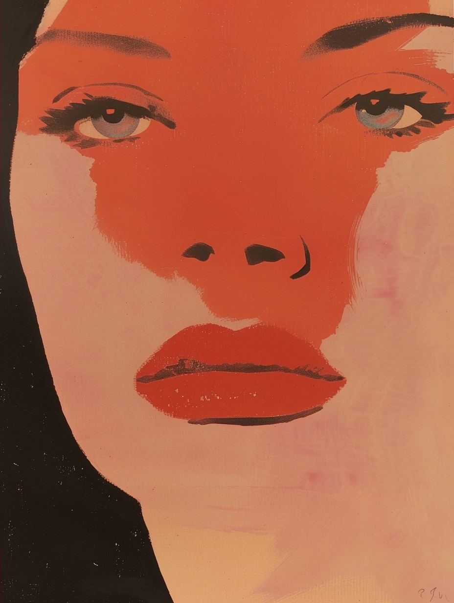 Crimson Shadows Portrait Study - Image 2