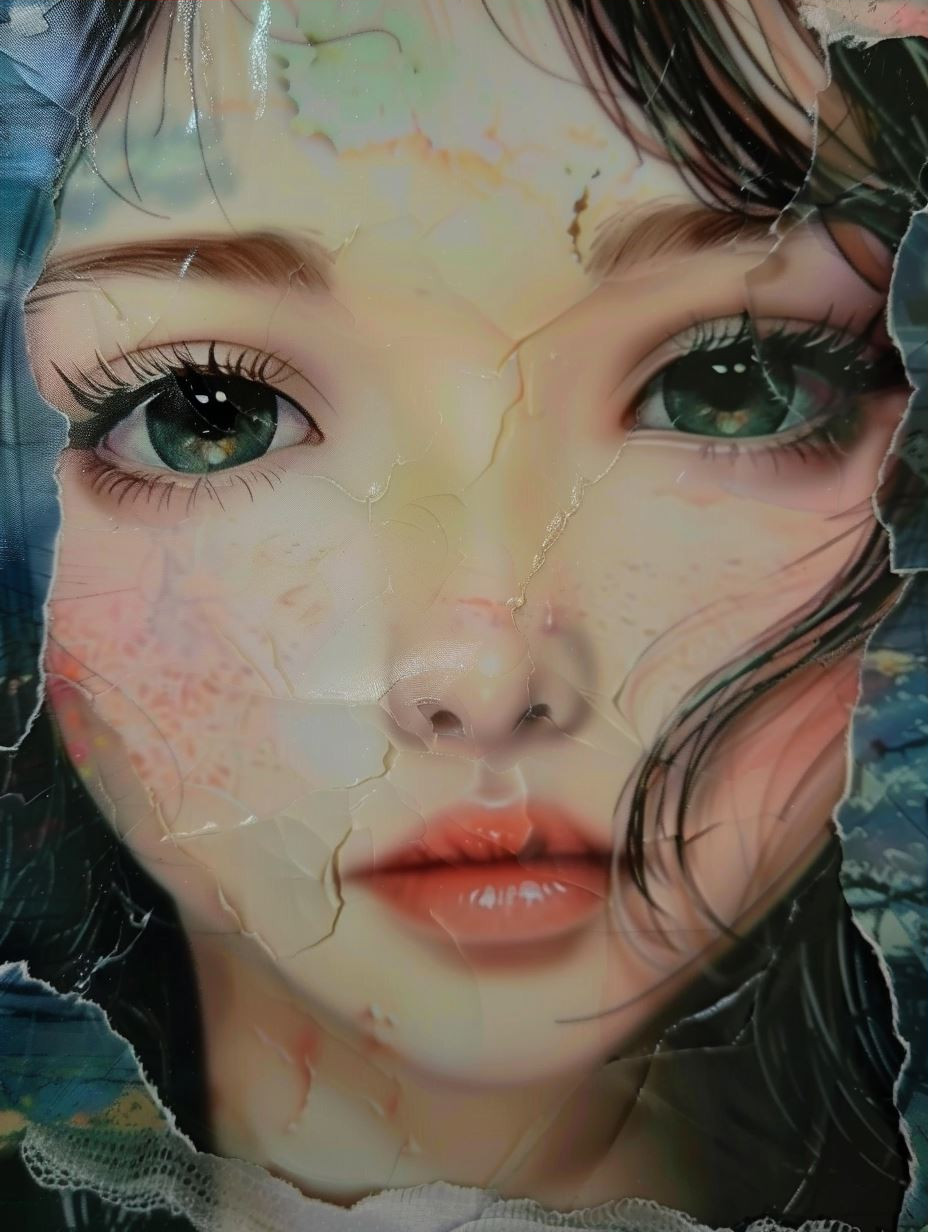 Azure Gaze Ethereal Portrait - Image 3